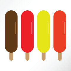 Minimalist and cute vector design of an ice cream.
