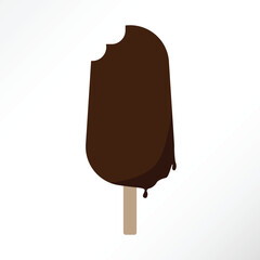 Minimalist and cute vector design of an ice cream.