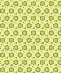 Pattern 70s flower background illustration vector