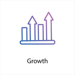 Growth icon vector stock