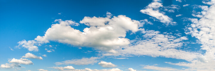  panoramic view to sky with beautiful clouds