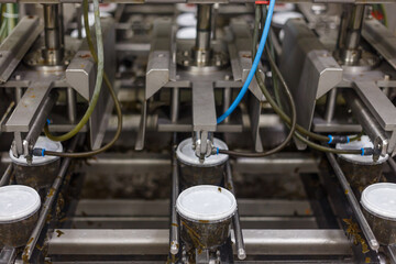 Closeup view of seaweed packaging system.