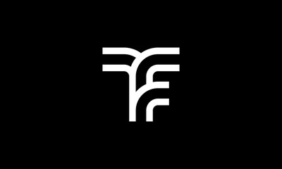 Initial logo letters T and F