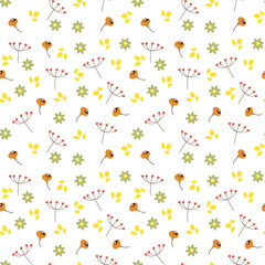 Seamless pattern summer flowers