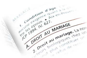 mariage et législation