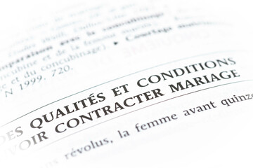 mariage et l&eacute;gislation