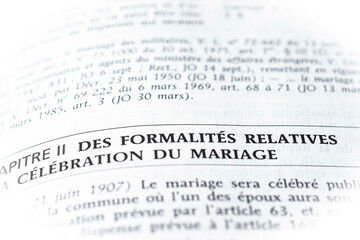 mariage et législation