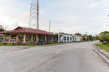 Fototapeta na wymiar Street in Peleliu, Palau. Micronesia
