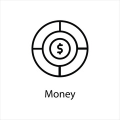 Money icon vector stock