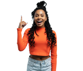 young pretty woman feeling shocked, excited and happy, laughing and celebrating success on transparent wall