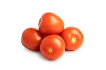 tomato is red isolated on a white background.