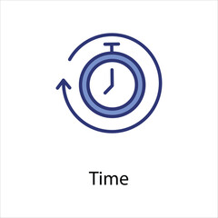 Time icon vector stock