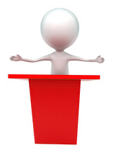 3d man welcoming concept