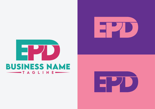 Letter EPD logo design, EPD letter logo