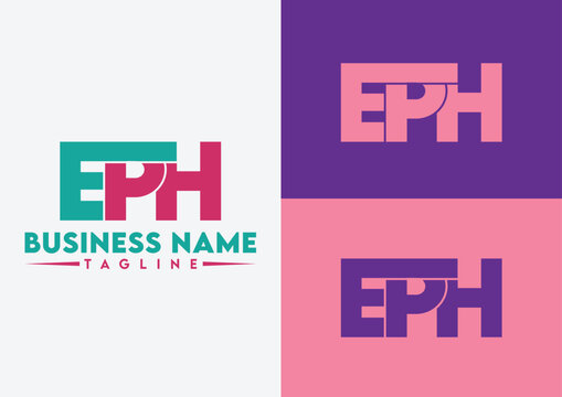 Letter EPH logo design, EPH letter logo