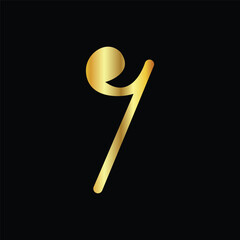 black gold, musical notes, flat icon, vector, template, design