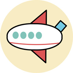 Airplane icon representing the meaning of travel