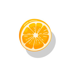 Isolated vector illustration of half an orange.