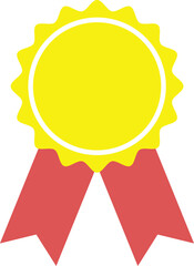 Coat of arms, medals made of yellow and red ribbons