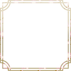 Chinese style golden floral  border and template