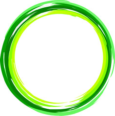 green circle frame on white background. eco friendly concept.