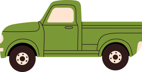 truck in flat style isolated vector © zolotons