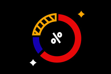 Bauhaus  growth vector illustration  in flat style design. Geometric, colorful statistic icon for website,app,ui ux,web design,business,marketing,landing,web development concept
