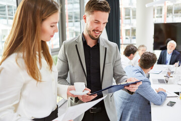 Business woman and start-up founder checking checklist