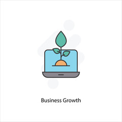 Business Growth icon vector stock