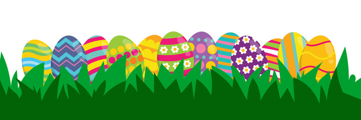 Happy Easter. Set Easter eggs with different texture on a white background. Spring holiday.