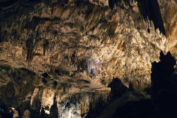 Illuminated dropstones, stalactite