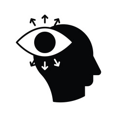 Vision icon vector stock