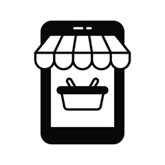 Mobile Shop icon vector stock