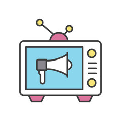 Social Advertising icon vector stock