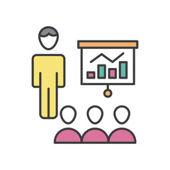 Business Training icon vector stock