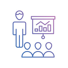Business Training icon vector stock