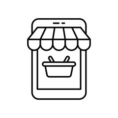 Mobile Shop icon vector stock