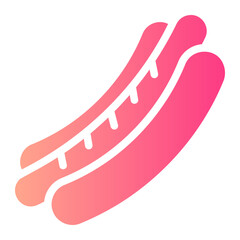 hot dog gradient icon