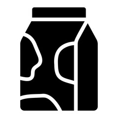 milk glyph icon