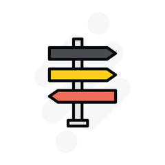 Obraz premium direction board icon vector stock