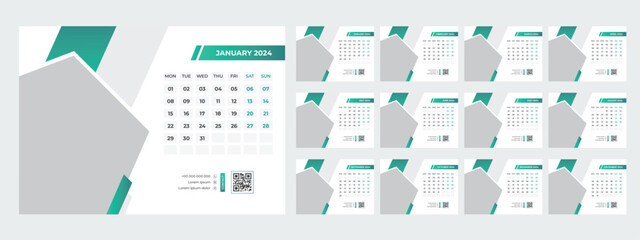 Desk Calendar Template 2024