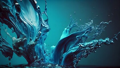BLUE PAINT SPLASH