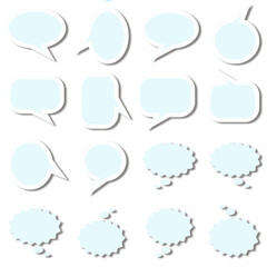 Set of speech bubbles, text boxes, chat boxes, planner, cartoon sketch vector, doodle vector illustration symbol