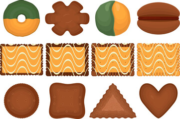 Big set homemade cookie different taste in pastry biscuit