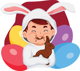 Easter Day. Vector design. New Year. Christmas. Happy Easter banner, poster, greeting card, holiday covers. Easter design with eggs, bunny, in pastel colours. 