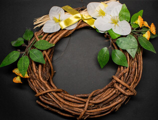 Easter decorated wreath