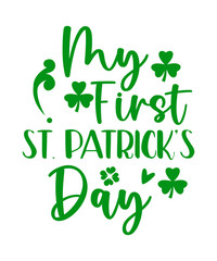 Fototapeta premium St. Patrick's Day SVG Bundle, St Patrick's Day Quotes,Saint Patrick's Day SVG,Lucky SVGSt Patricks Day Rainbow,Patrick's Day ClipArt,