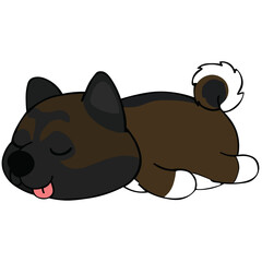 Lazy Sleeping Akita Dog Pet Sleeping Dogs