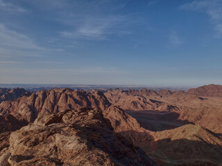 Fototapeta na wymiar Mount Sinai on the Sinai peninsula in Egypt.