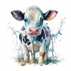 baby cow created using AI Generative Technology